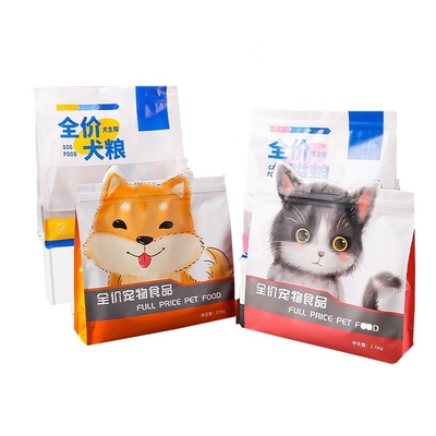プリント ペットフード 貯蔵袋 ジッパー トップ スタンドアップ ポケット マット プラスチック 梱包袋